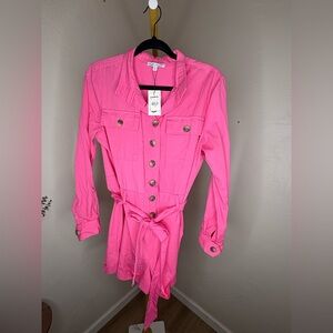 NEW Express x Rocky Barnes Hot Pink Romper